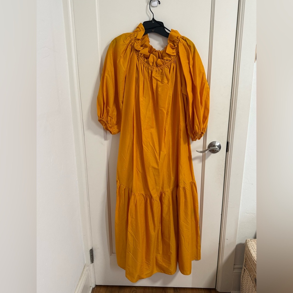 H&M Bright Yellow Ruffled Dress